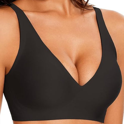 💜LAST DAY-50% OFF💜 Seamless Deep V Wireless Bra – Comfort & Natural Lift Deep V Everyday Bras