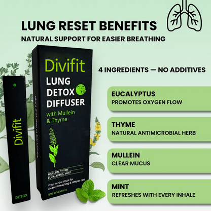 Divifit™ Deep Sleep & Lung Detox Diffuser & Chamomile for Body Detoxification & Tongue Air Freshening Nic-Free Natural