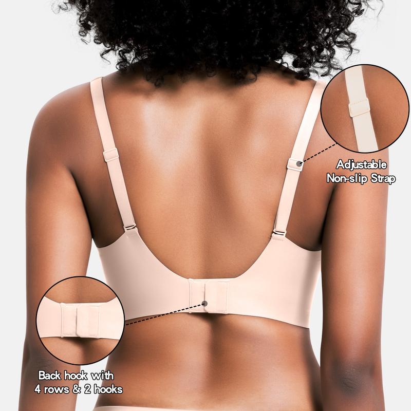 💜LAST DAY-50% OFF💜 Seamless Deep V Wireless Bra – Comfort & Natural Lift Deep V Everyday Bras